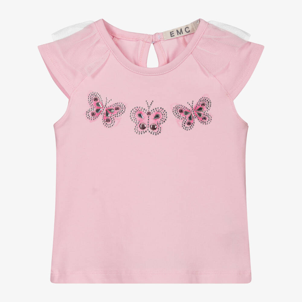 Everything Must Change-Baby Girls Pink Cotton T-Shirt | Childrensalon Outlet