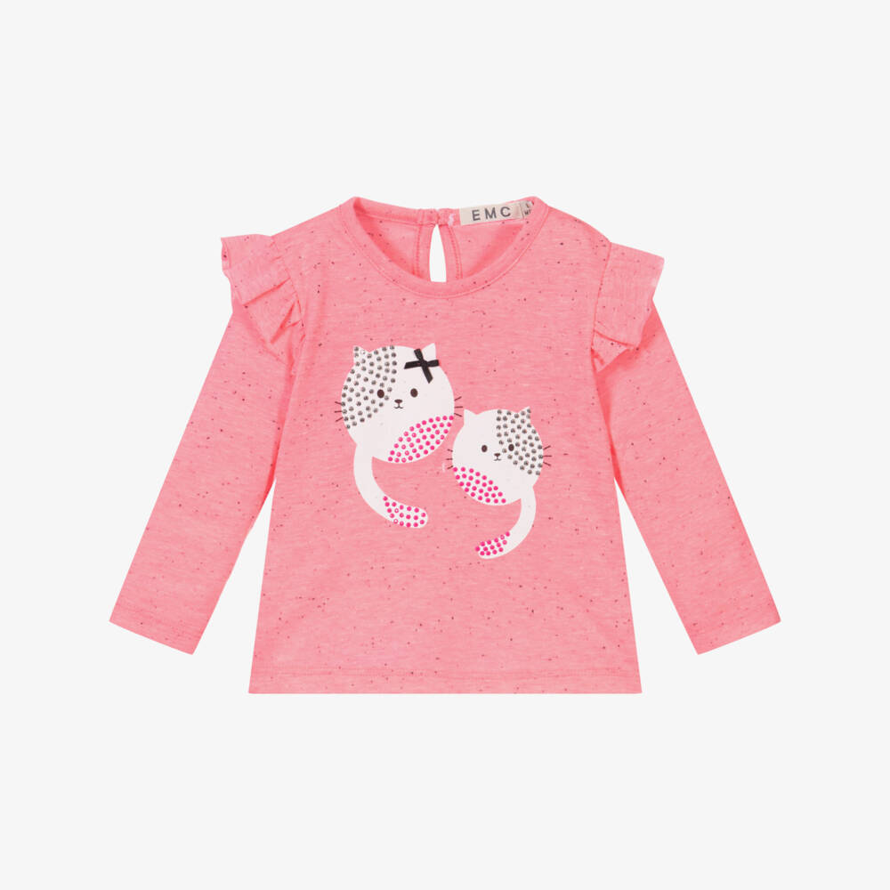 Everything Must Change-Baby Girls Pink Cotton Top | Childrensalon Outlet