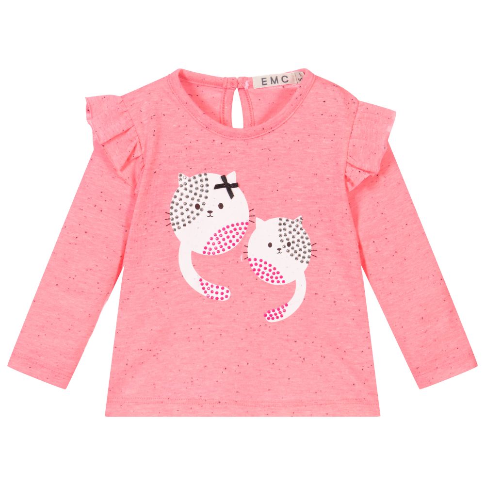 Everything Must Change - Baby Girls Pink Cotton Top | Childrensalon