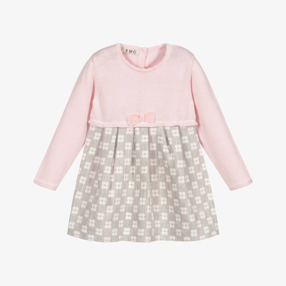 Everything Must Change-Baby Girls Pink & Grey Dress | Childrensalon Outlet