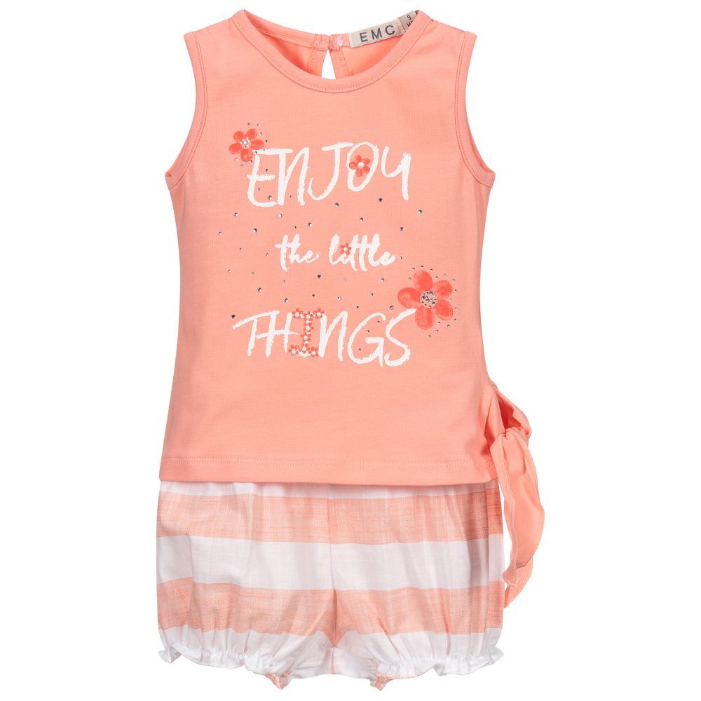 Everything Must Change - Baby Girls Pink Shorts Set | Childrensalon