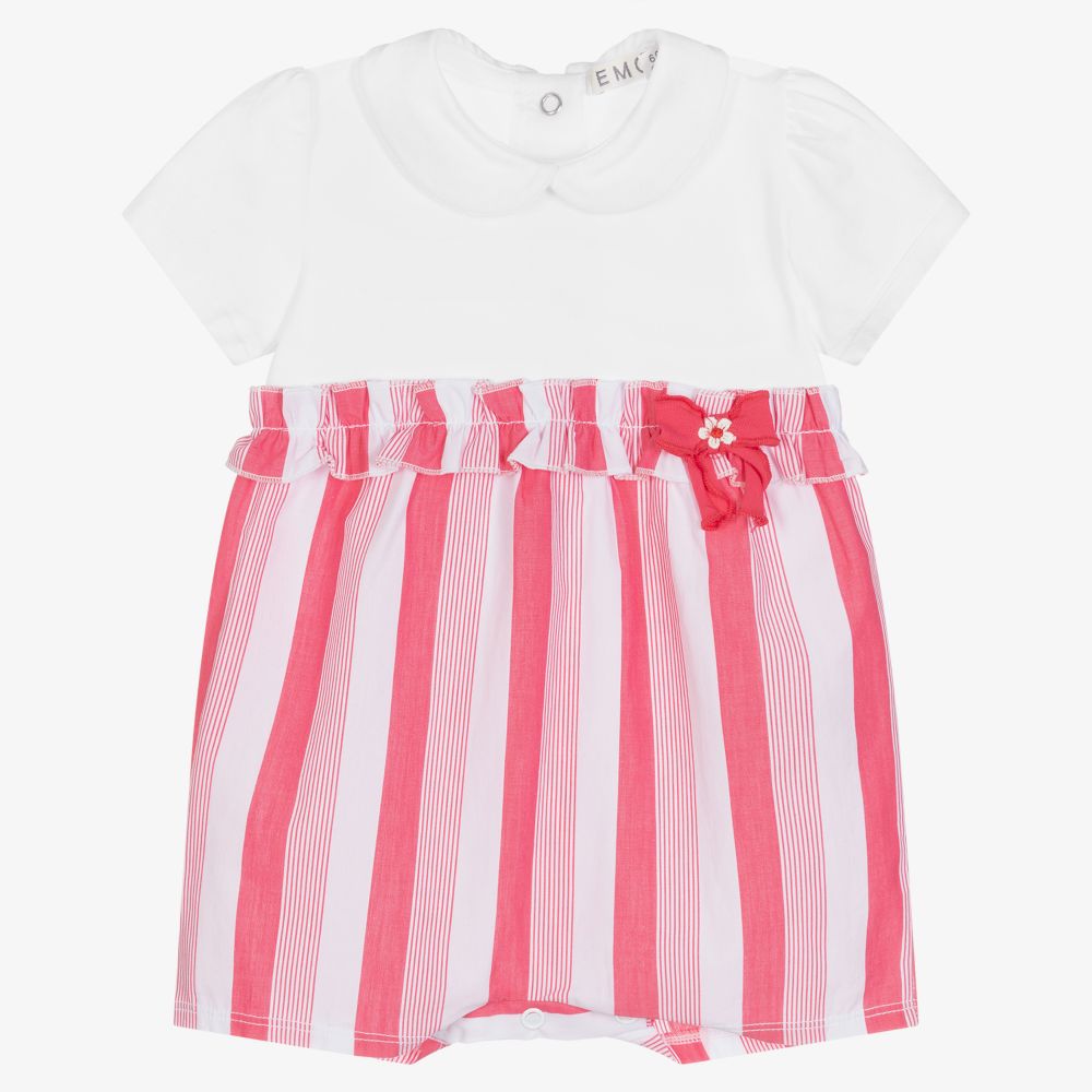Everything Must Change - Baby Girls Pink Stripe Shortie | Childrensalon