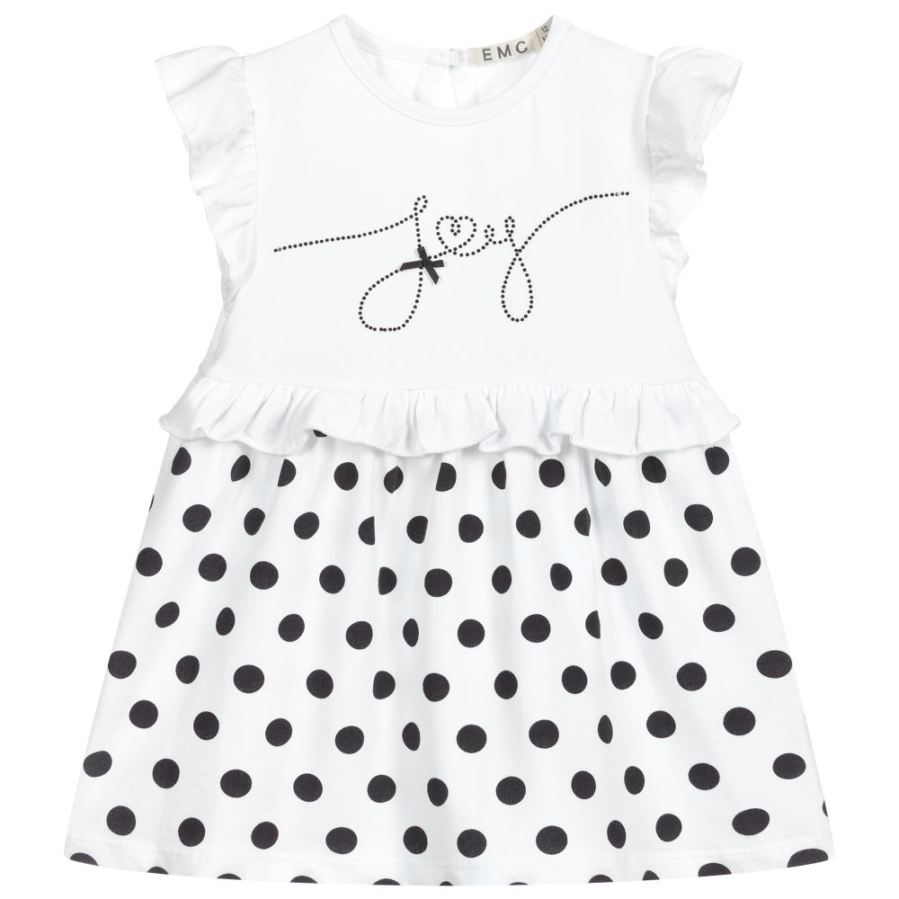 Everything Must Change - Baby Girls White Cotton Dress | Childrensalon