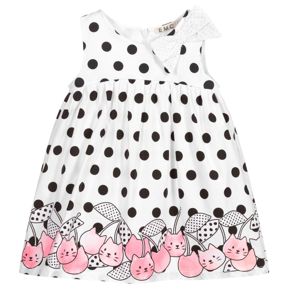 Everything Must Change - Baby Girls White Cotton Dress | Childrensalon