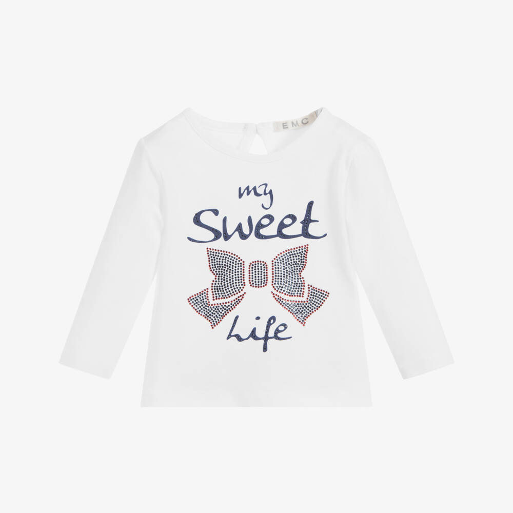 Everything Must Change-Baby Girls White Cotton Top | Childrensalon Outlet