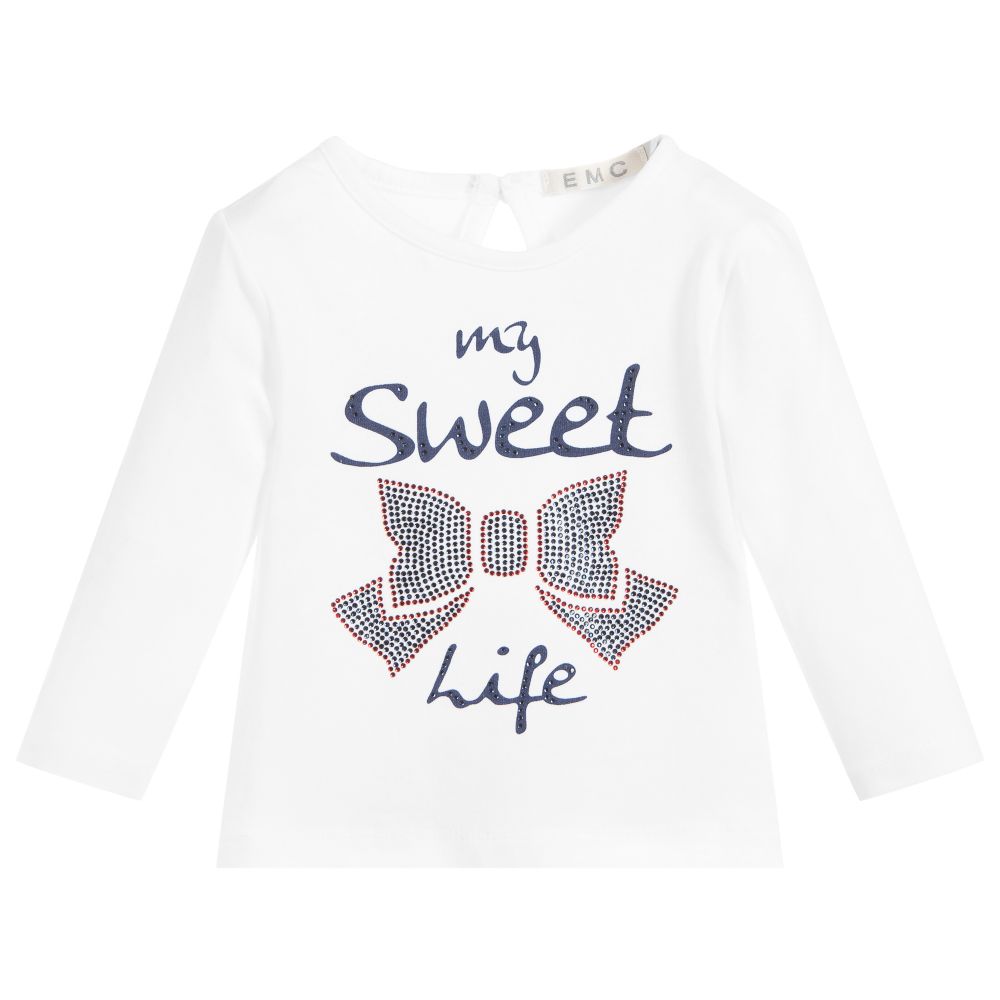 Everything Must Change Baby Girls White Cotton Top