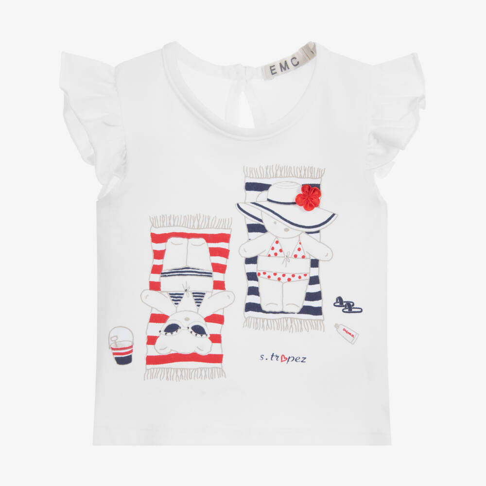 Everything Must Change-Baby Girls White Cotton Top | Childrensalon Outlet
