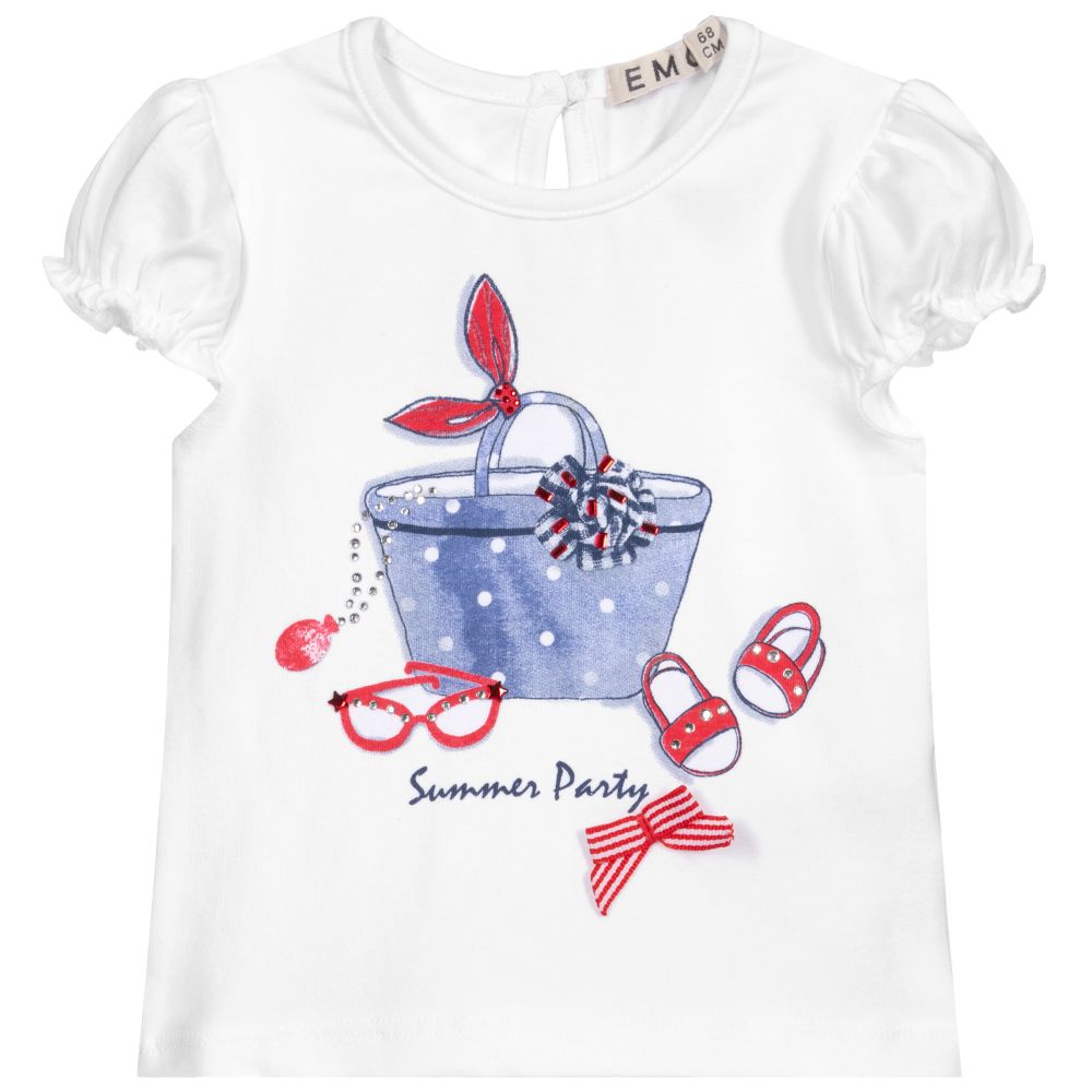 Everything Must Change - Baby White Cotton T-Shirt | Childrensalon