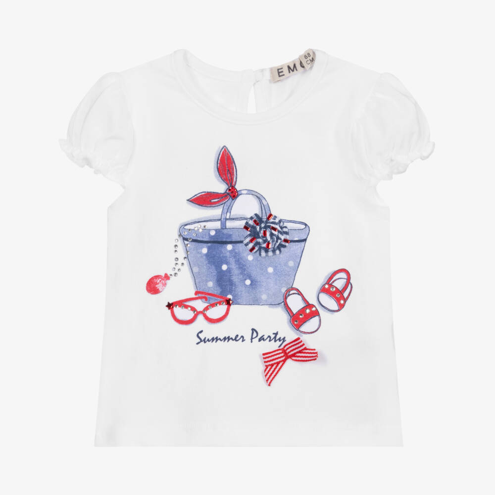 Everything Must Change-Baby White Cotton T-Shirt | Childrensalon Outlet