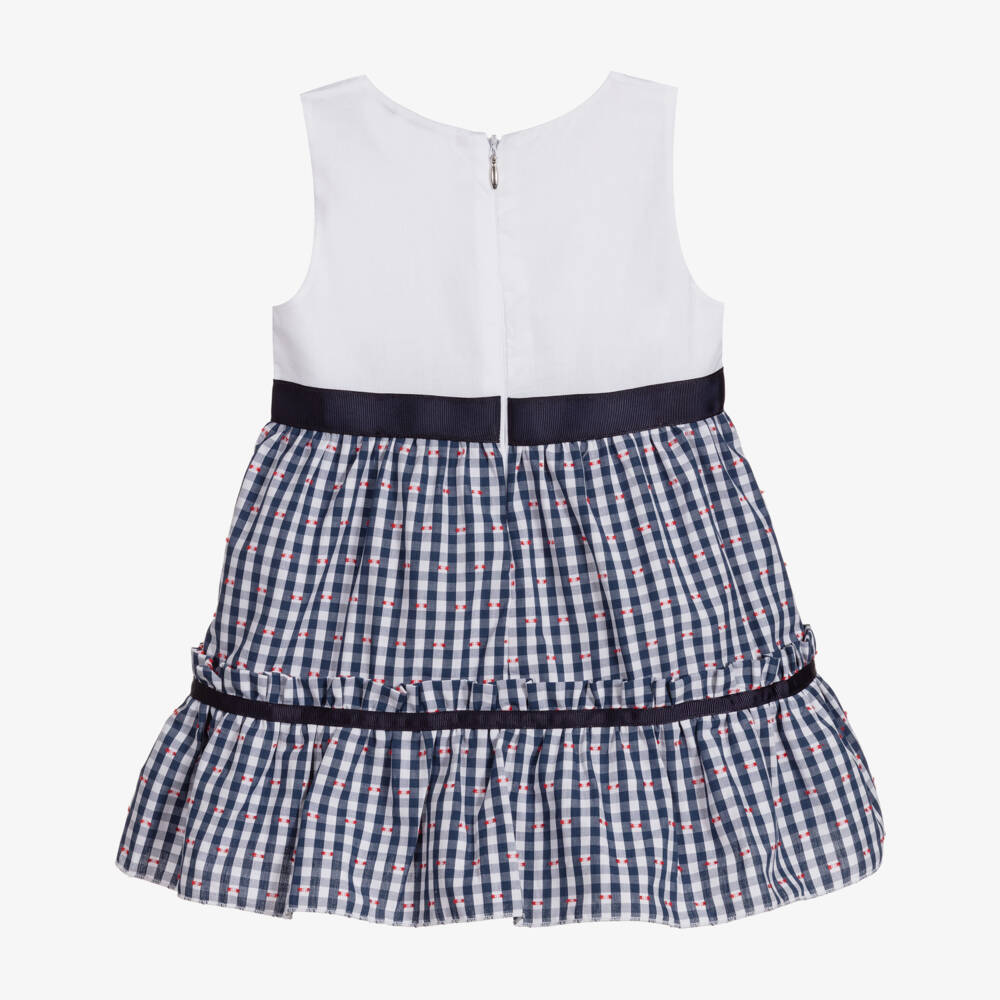 Everything Must Change-Blue Check Baby Dress Set | Childrensalon Outlet