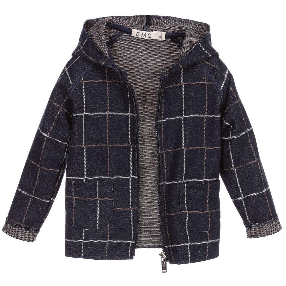 Checked deals hooded jacket