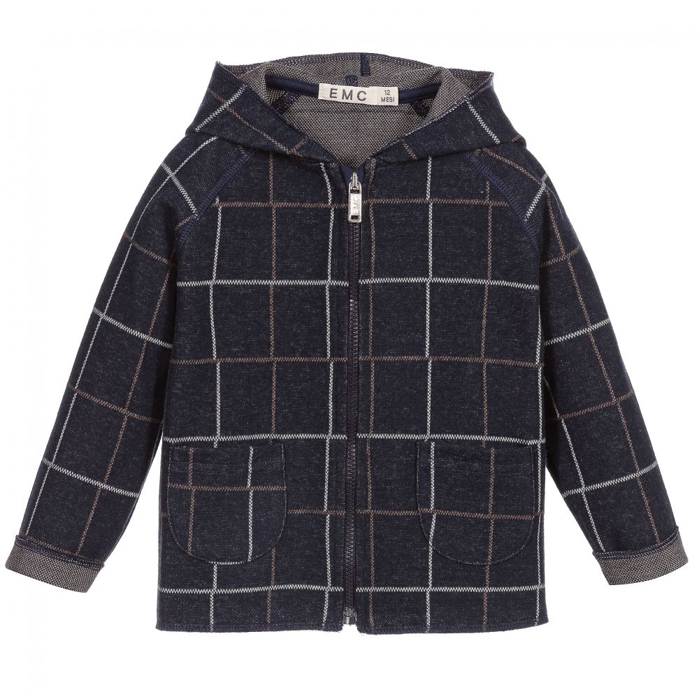 Everything Must Change - Blue Check Hooded Jacket | Childrensalon