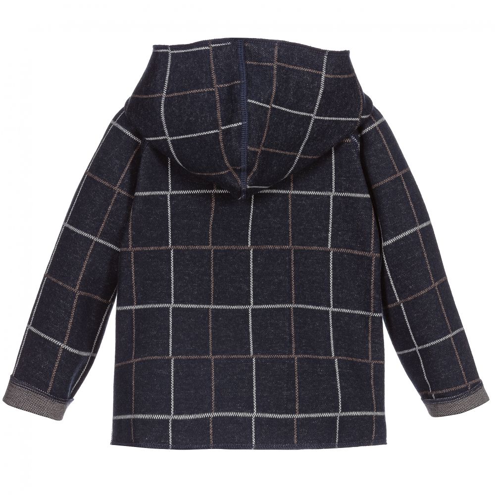 Everything Must Change-Blue Check Hooded Jacket | Childrensalon Outlet