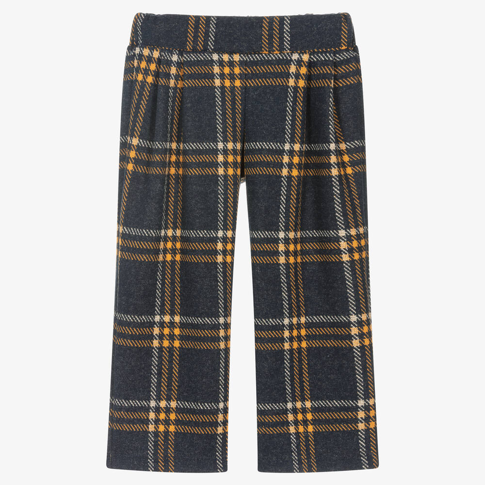 Everything Must Change - Blue Check Jersey Trousers | Childrensalon