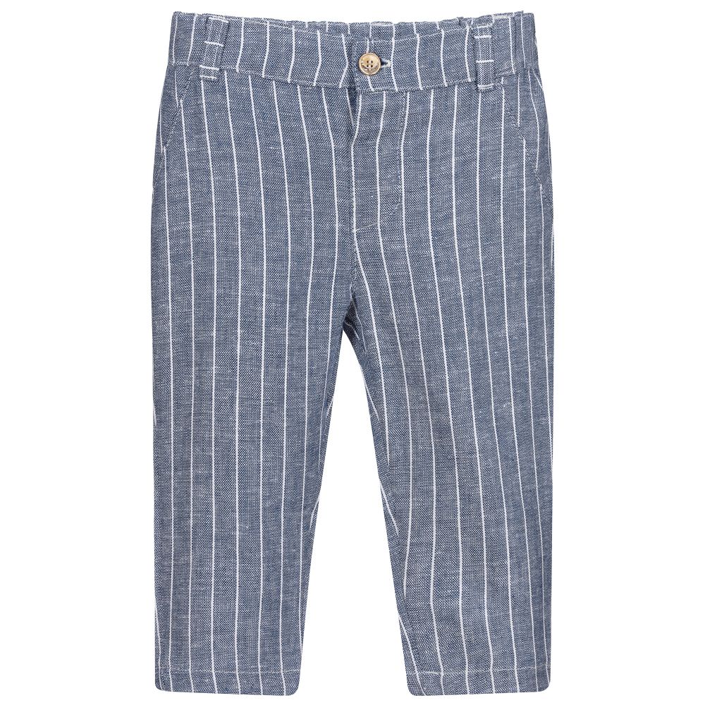 Everything Must Change - Blue Cotton & Linen Trousers | Childrensalon