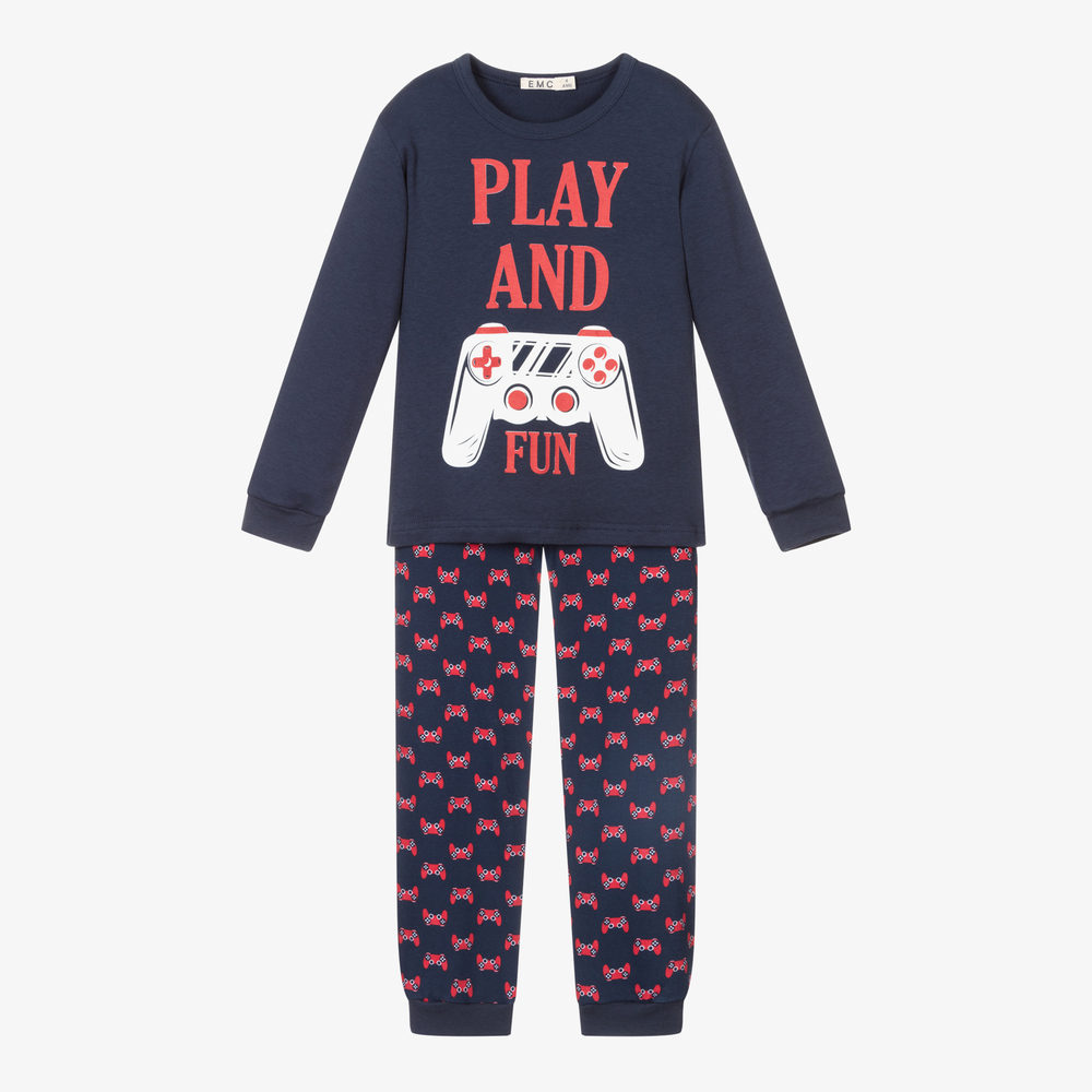 Everything Must Change - Blue Gaming Cotton Pyjamas | Childrensalon