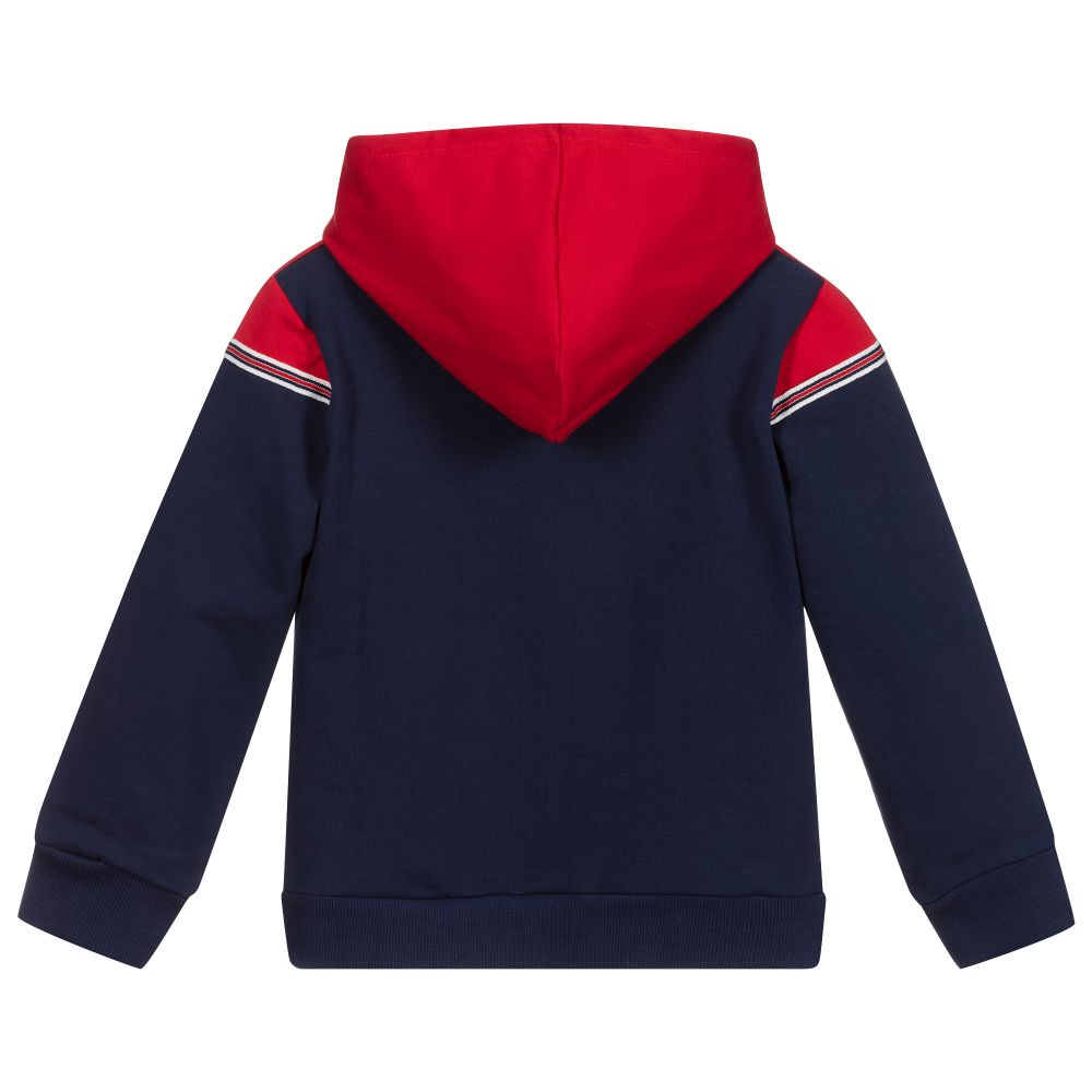 Everything Must Change-Blue & Red Cotton Zip-Up Top | Childrensalon Outlet