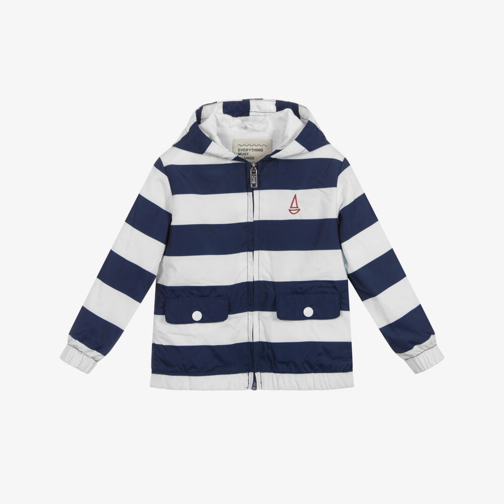 Everything Must Change-Blue & White Striped Jacket | Childrensalon Outlet