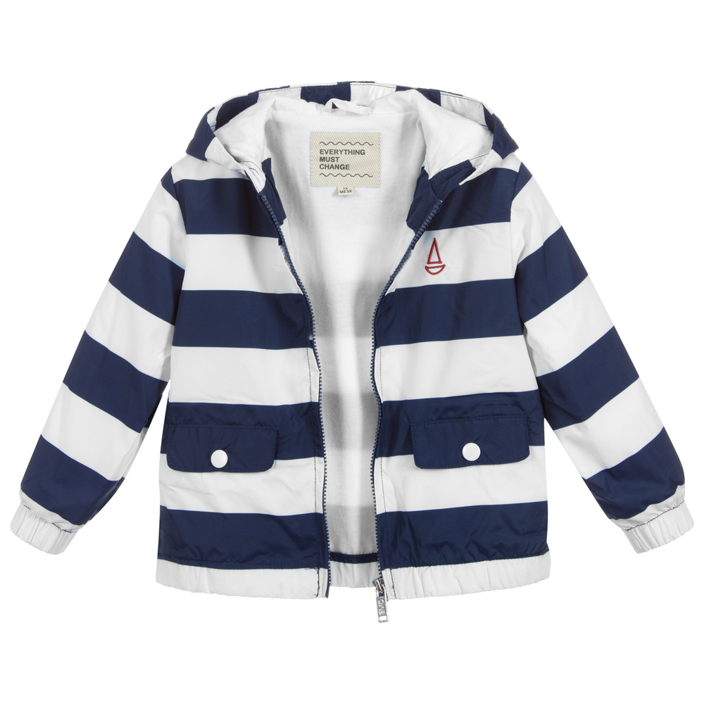 Everything Must Change-Blue & White Striped Jacket | Childrensalon Outlet