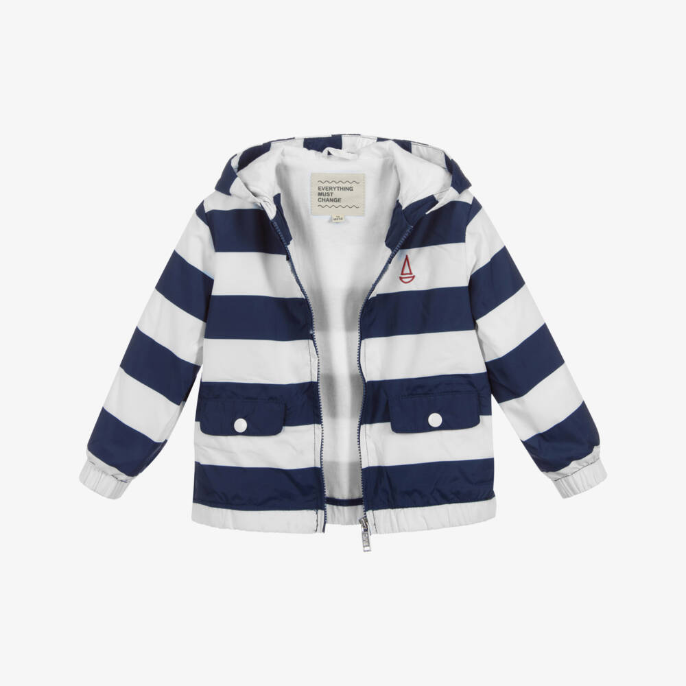Everything Must Change-Blue & White Striped Jacket | Childrensalon Outlet