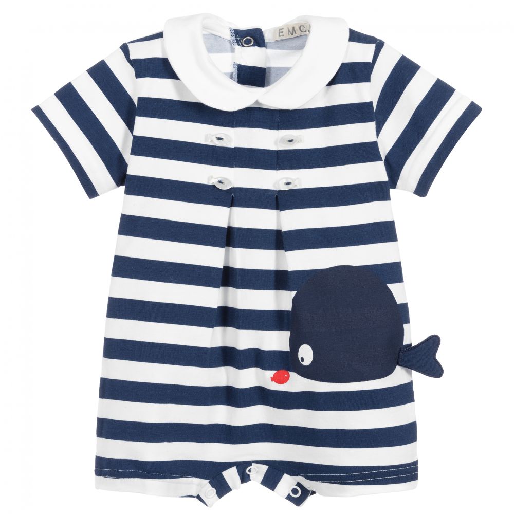 Everything Must Change - Blue & White Striped Shortie | Childrensalon
