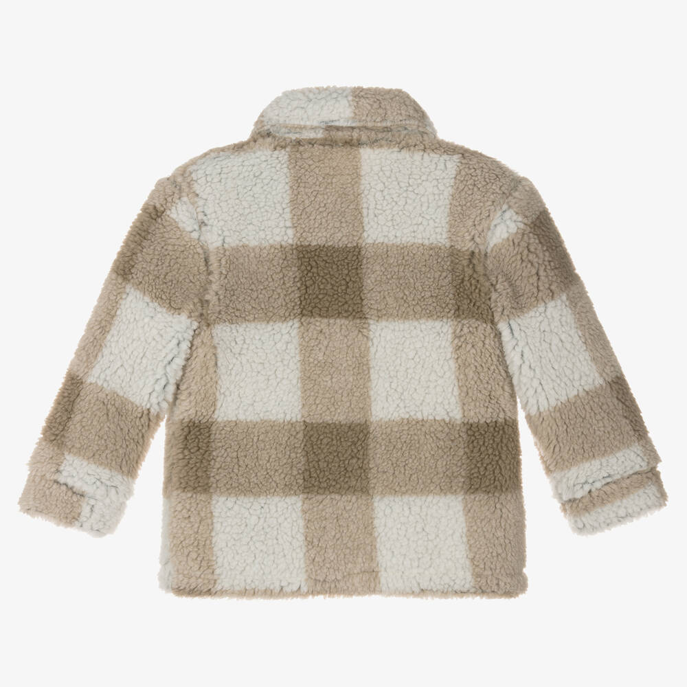 Checkered sherpa jacket shop