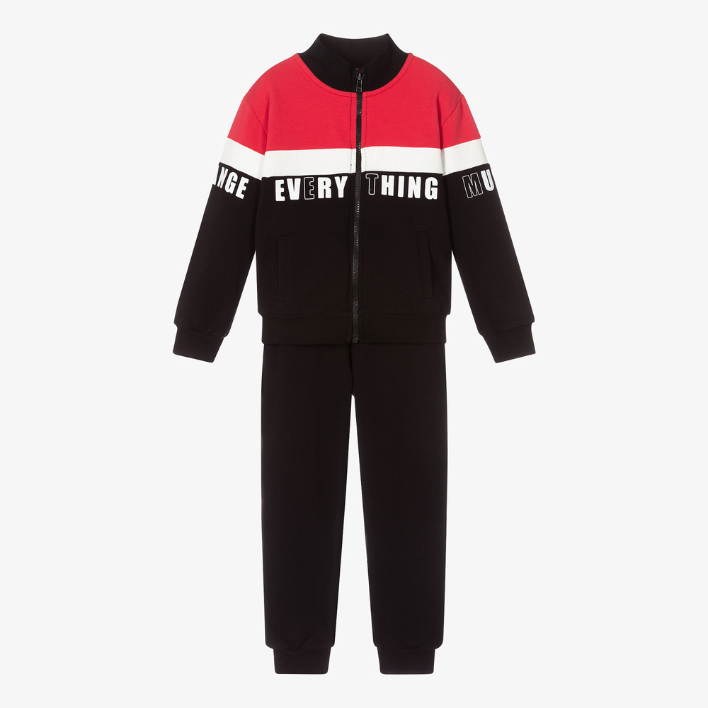 Everything Must Change - Boys Black Logo Tracksuit  | Childrensalon