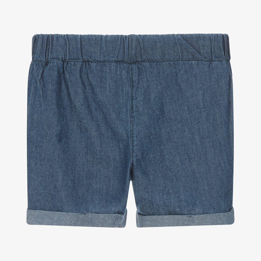 Everything Must Change-شورت قطن شامبري لون أزرق للأولاد | Childrensalon Outlet