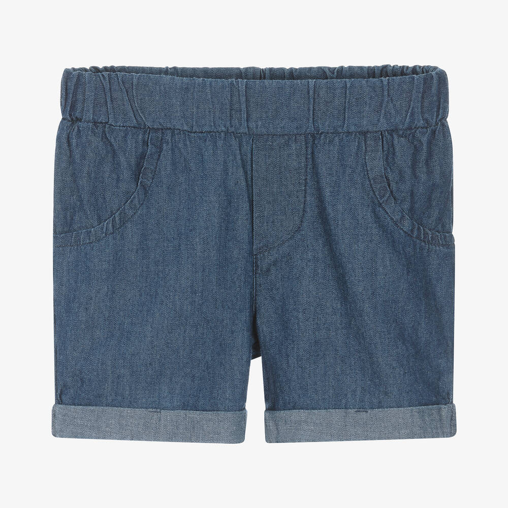 Everything Must Change-Boys Blue Chambray Shorts | Childrensalon Outlet