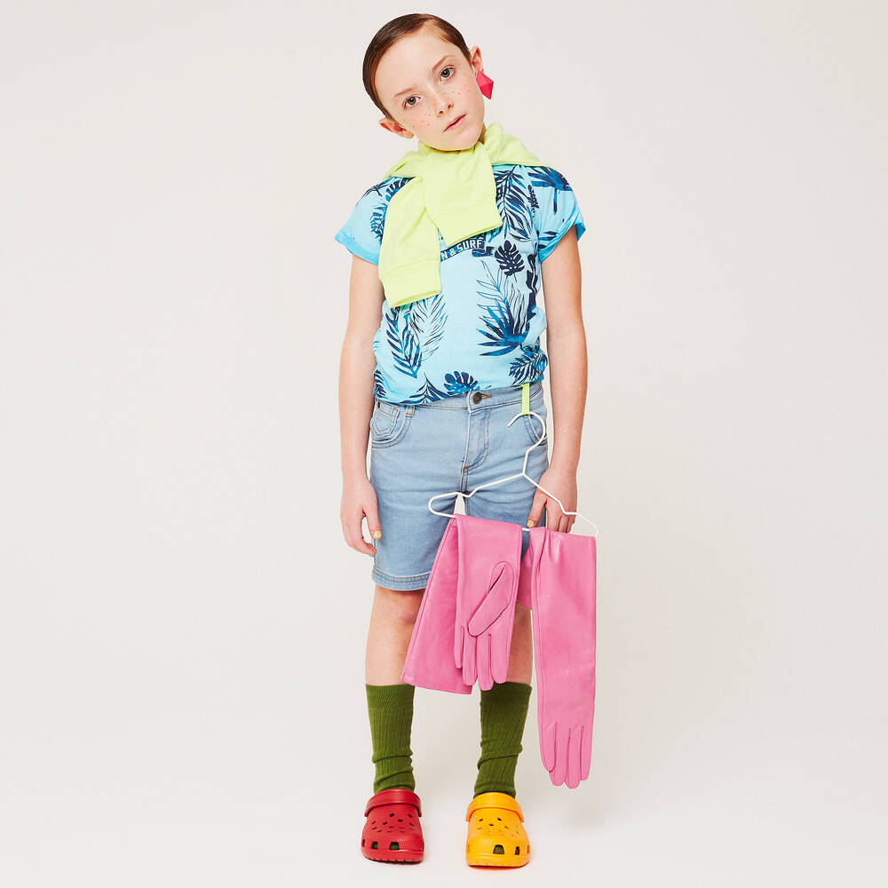 Everything Must Change-Голубая хлопковая футболка | Childrensalon Outlet