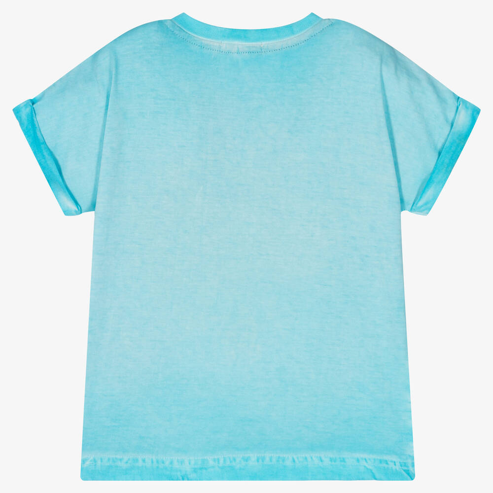 Everything Must Change-Голубая хлопковая футболка | Childrensalon Outlet