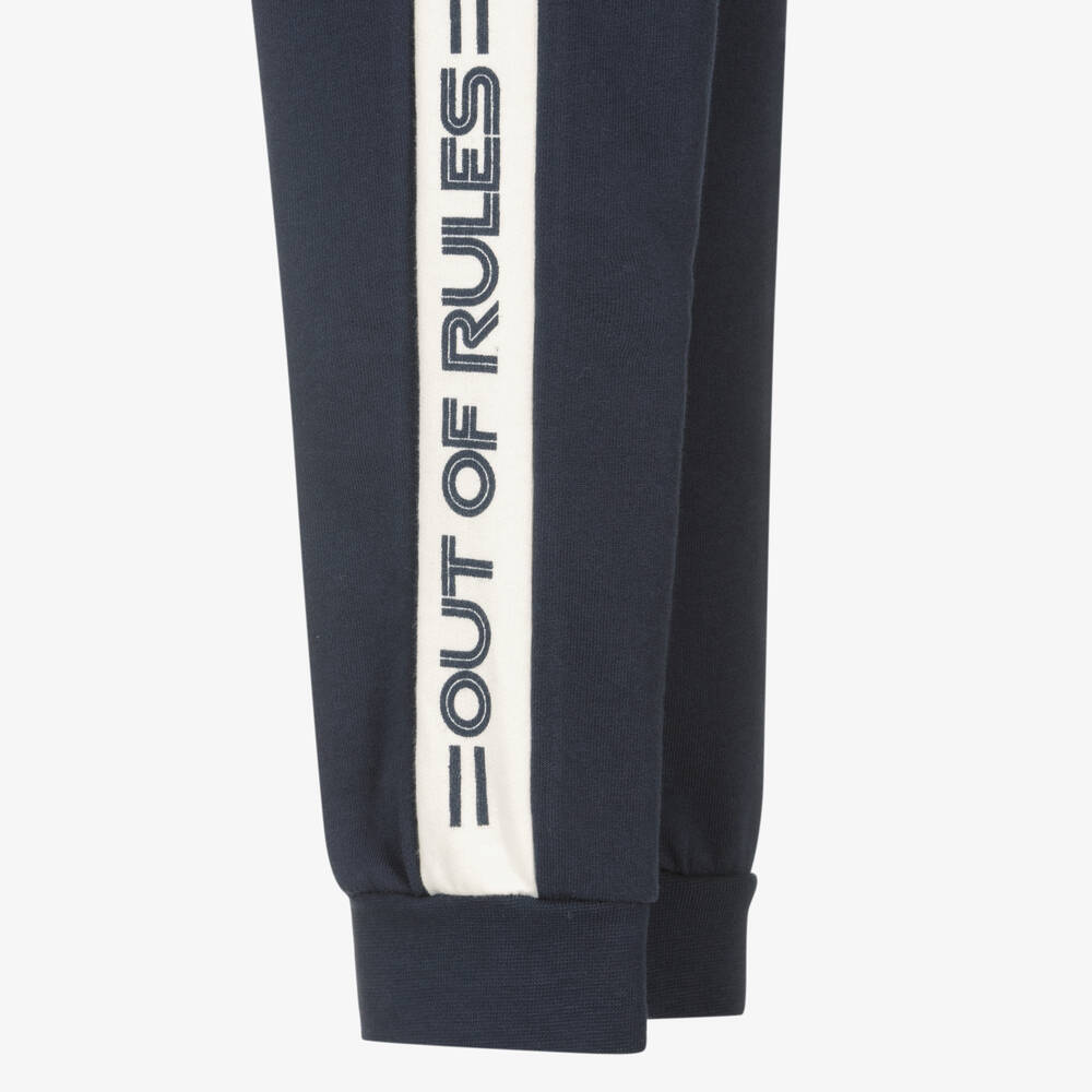 Everything Must Change-Boys Blue Cotton Joggers | Childrensalon Outlet