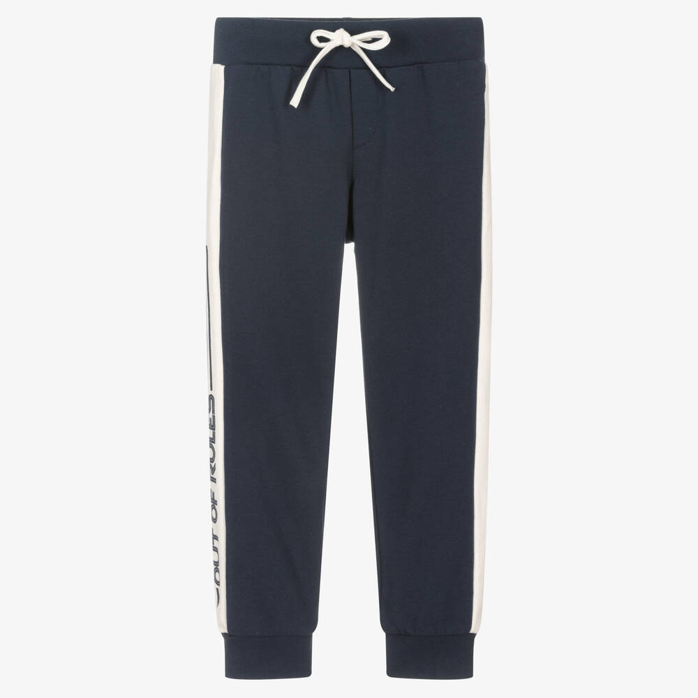 Everything Must Change - Boys Blue Cotton Joggers | Childrensalon