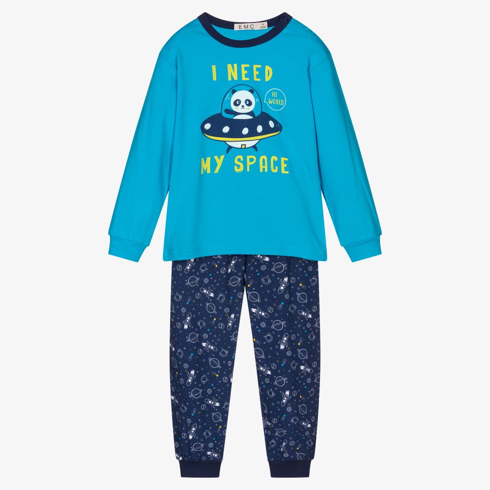 Everything Must Change - Синяя хлопковая пижама для мальчиков | Childrensalon
