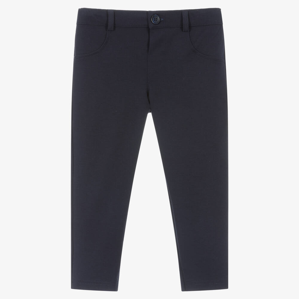 Everything Must Change - Boys Blue Milano Jersey Trousers | Childrensalon