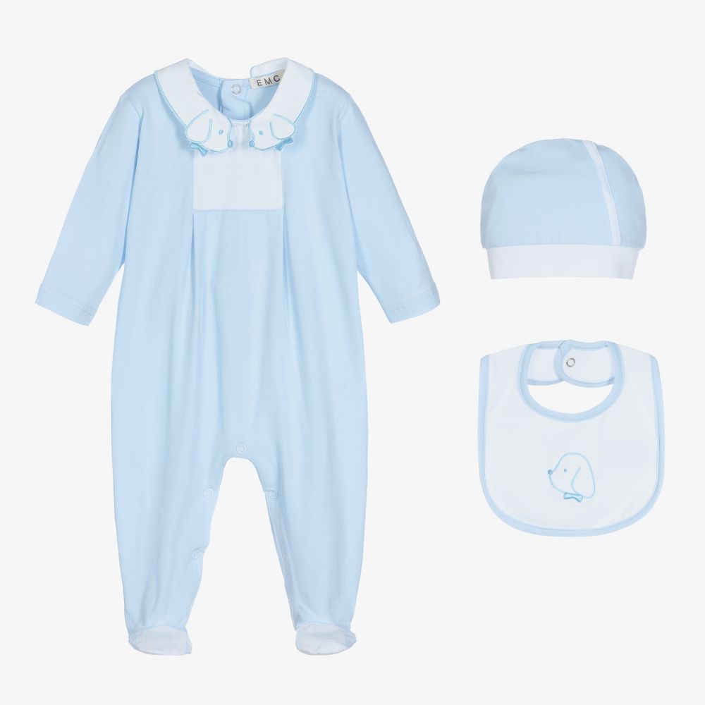 Everything Must Change - Бело-голубой комплект с комбинезоном для малышей | Childrensalon
