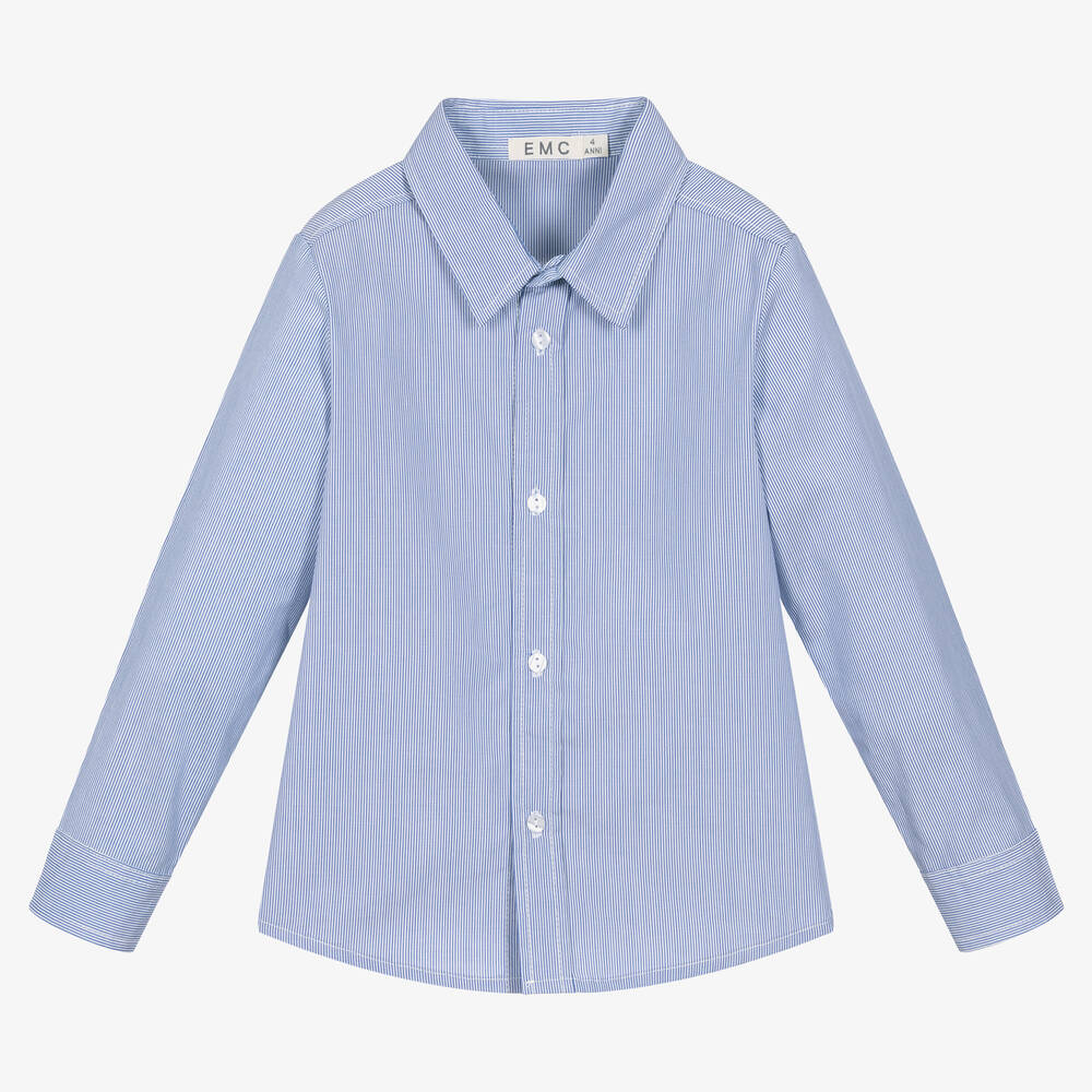 Everything Must Change-Хлопковая рубашка в бело-голубую полоску | Childrensalon Outlet