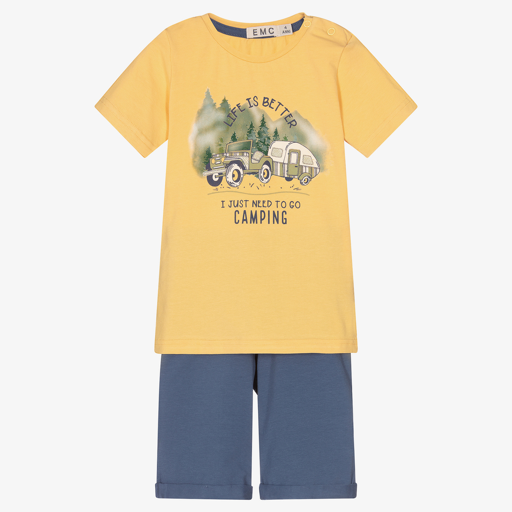 Everything Must Change - Ens. short jaune/bleu Garçon | Childrensalon