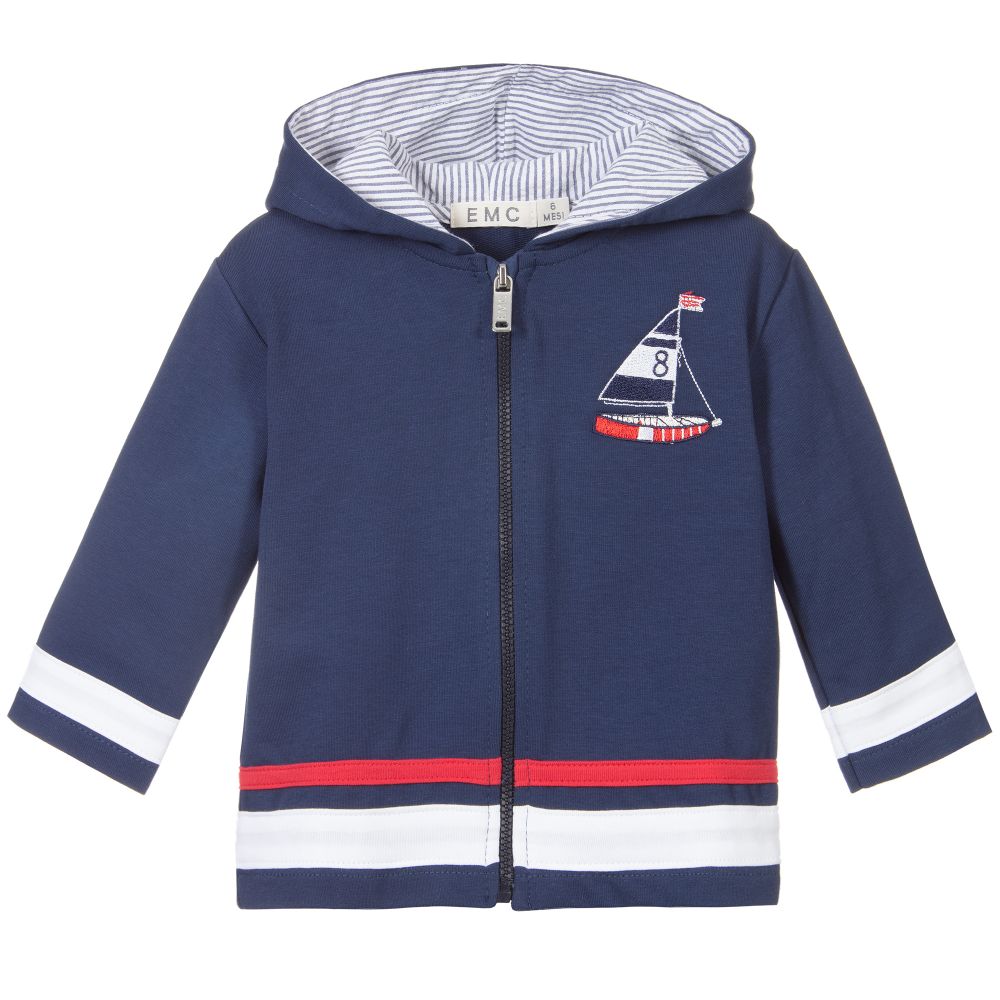 Everything Must Change - Boys Blue Zip-Up Top | Childrensalon