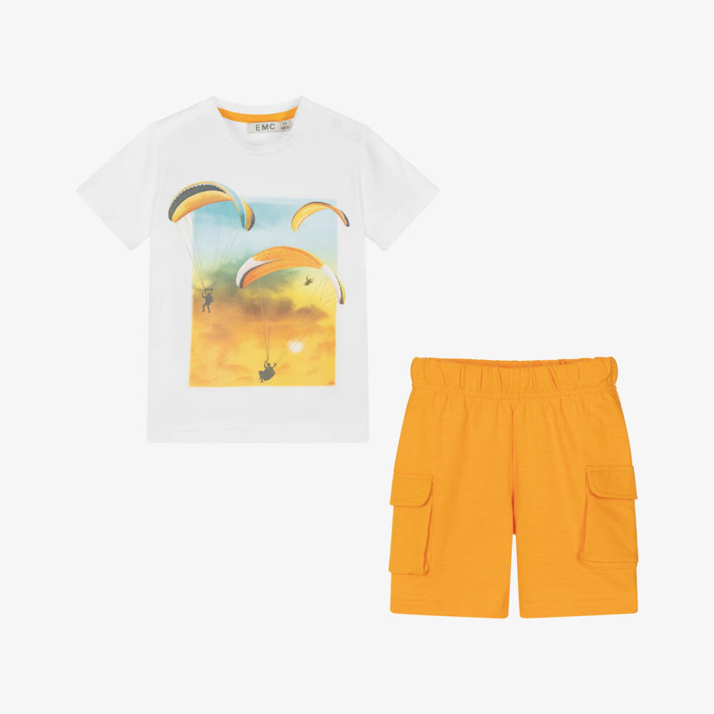 Everything Must Change-Boys Bright Cotton Shorts Ensemble | Childrensalon Outlet