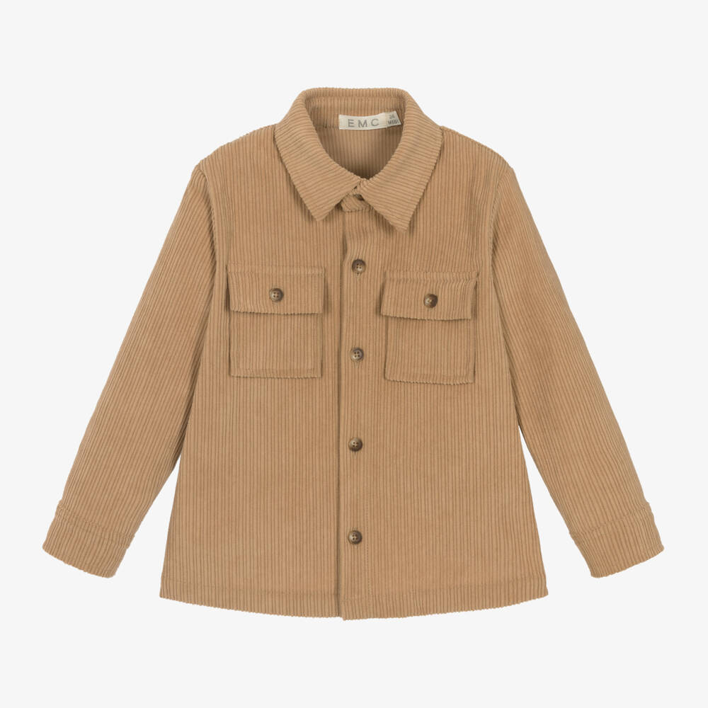 Everything Must Change-Boys Corduroy Beige Shirt | Childrensalon Outlet