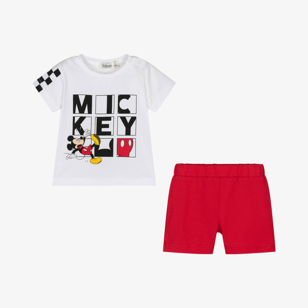 Everything Must Change-Boys Cotton Mickey Play Shorts Set | Childrensalon Outlet