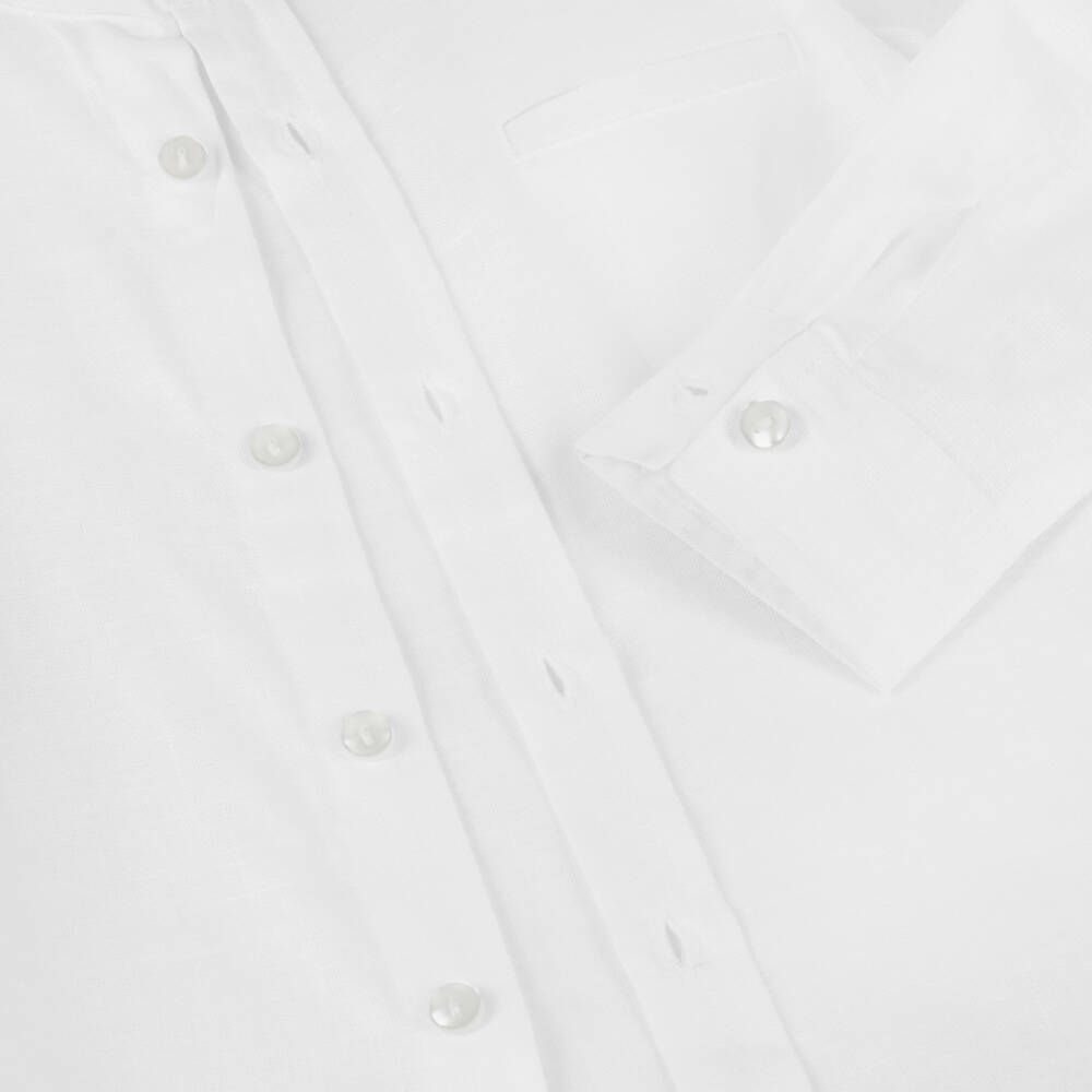 Everything Must Change-Boys Crisp Linen-Cotton Shirt | Childrensalon Outlet