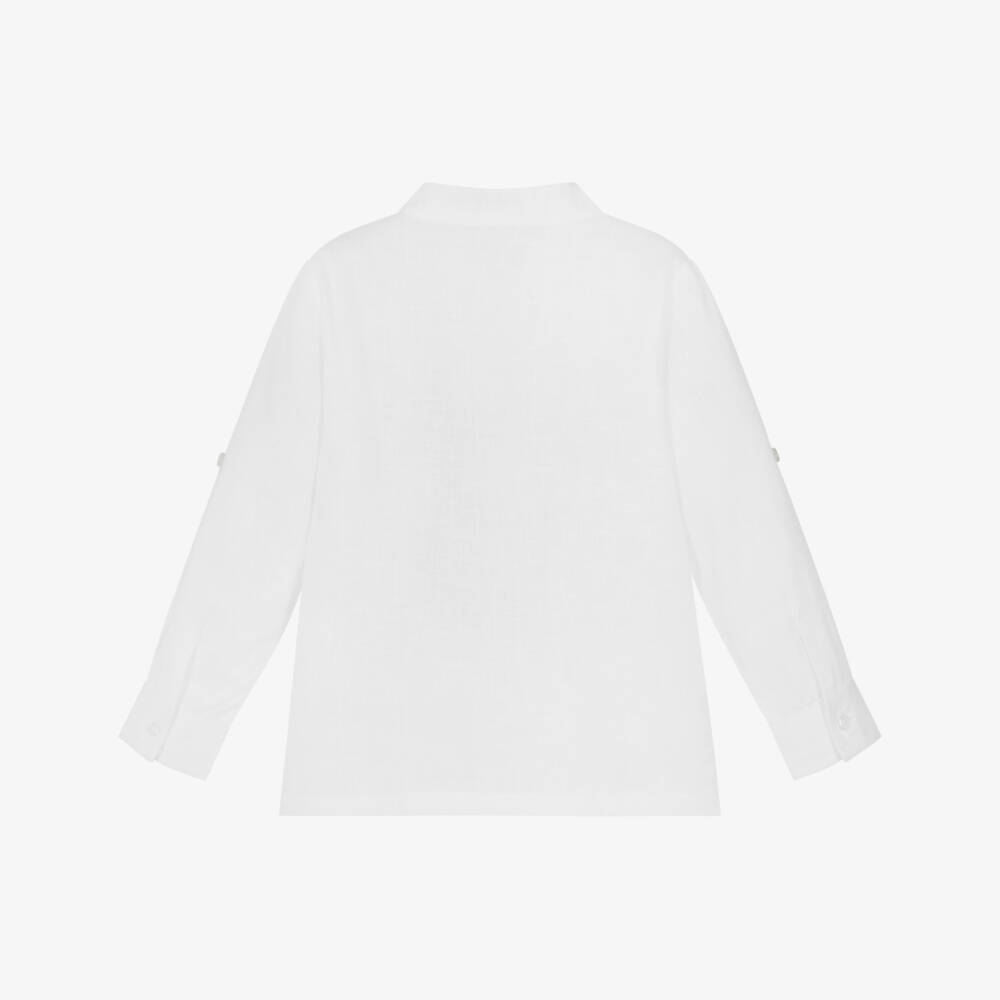 Everything Must Change-Boys Crisp Linen-Cotton Shirt | Childrensalon Outlet