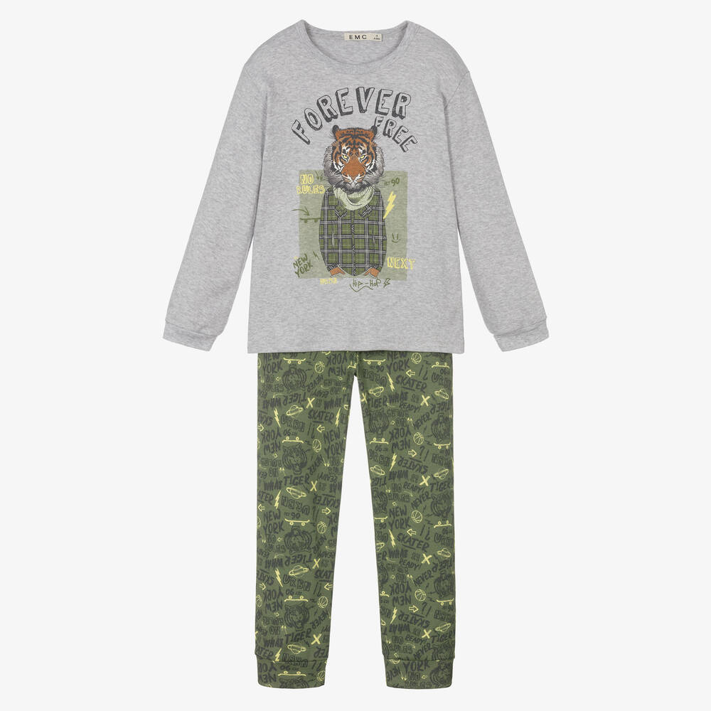 Everything Must Change - Pyjama vert et gris garçon | Childrensalon