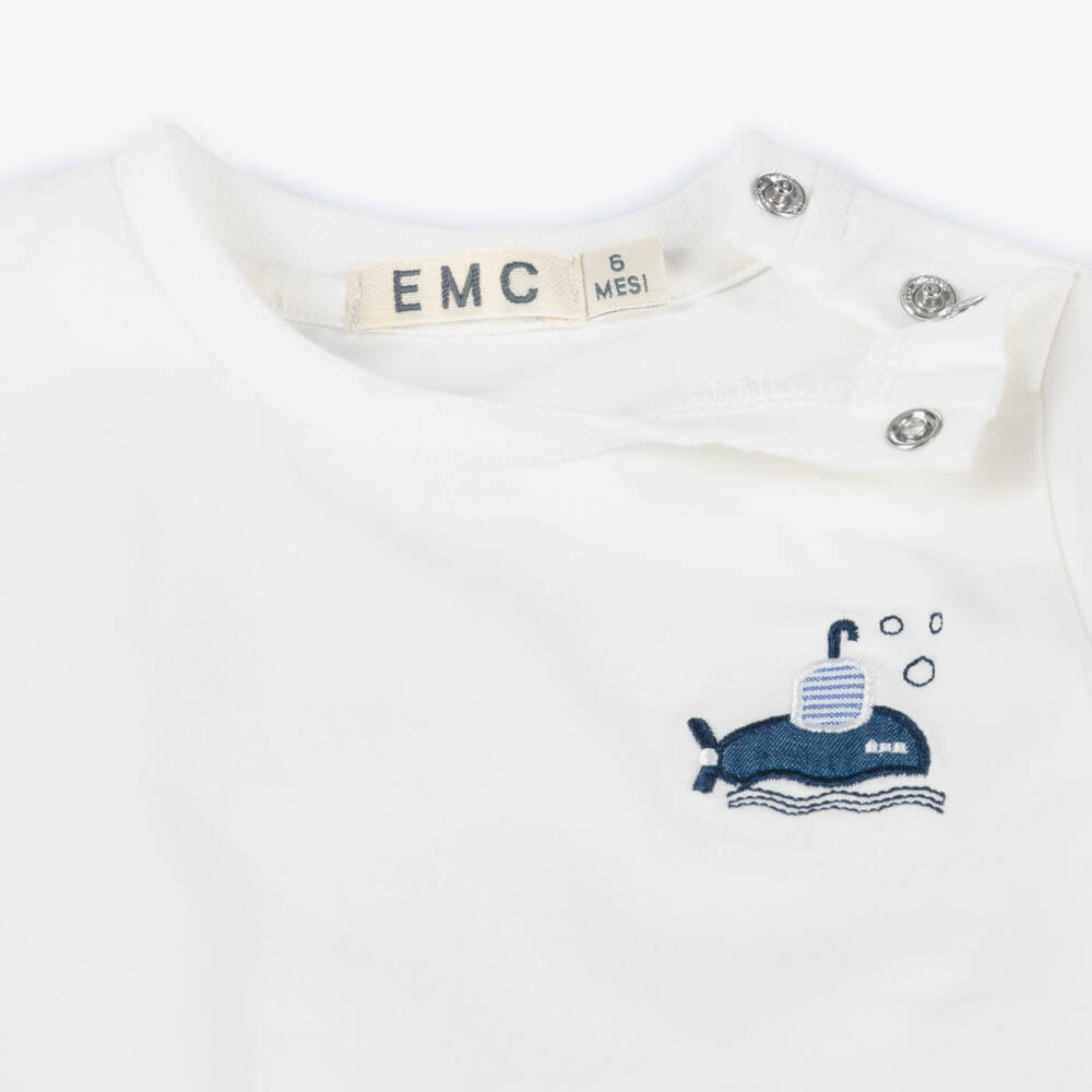 Everything Must Change-Boys Ivory & Blue Submarine Set | Childrensalon Outlet