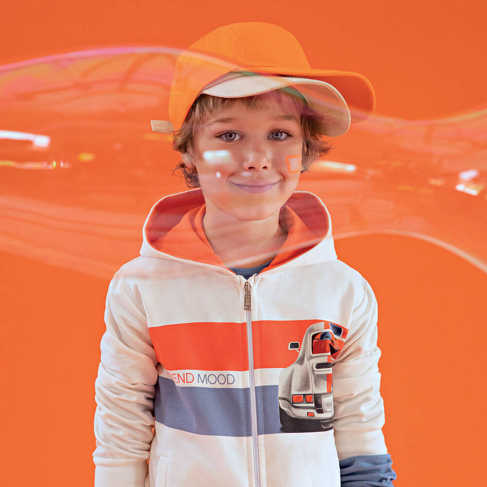 Everything Must Change Boys Ivory Orange Tracksuit Childrensalon Outlet