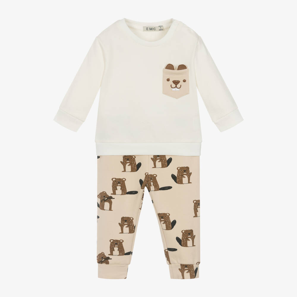Everything Must Change-Boys Ivory Top & Beaver Trousers | Childrensalon Outlet