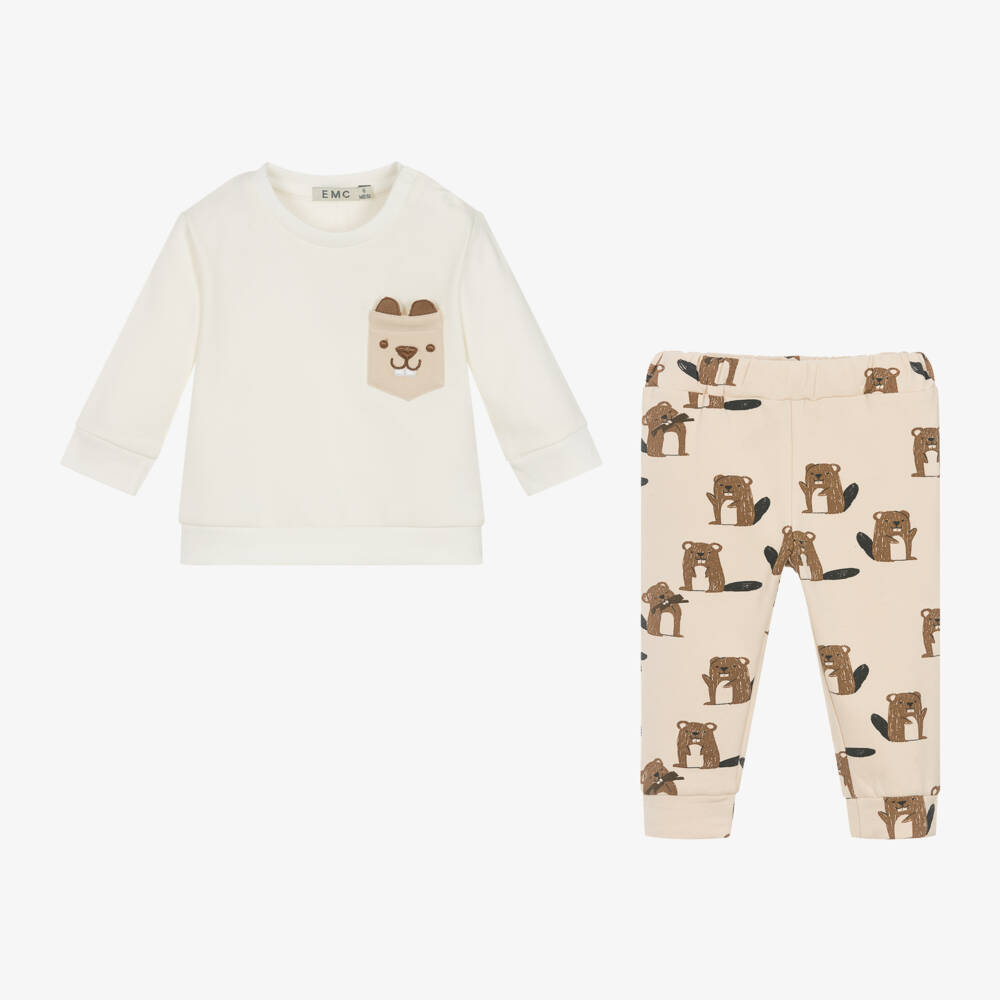 Everything Must Change-Boys Ivory Top & Beaver Trousers | Childrensalon Outlet