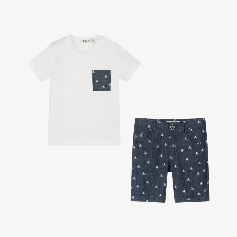 Everything Must Change-Boys Nautical Denim Adventure Set | Childrensalon Outlet